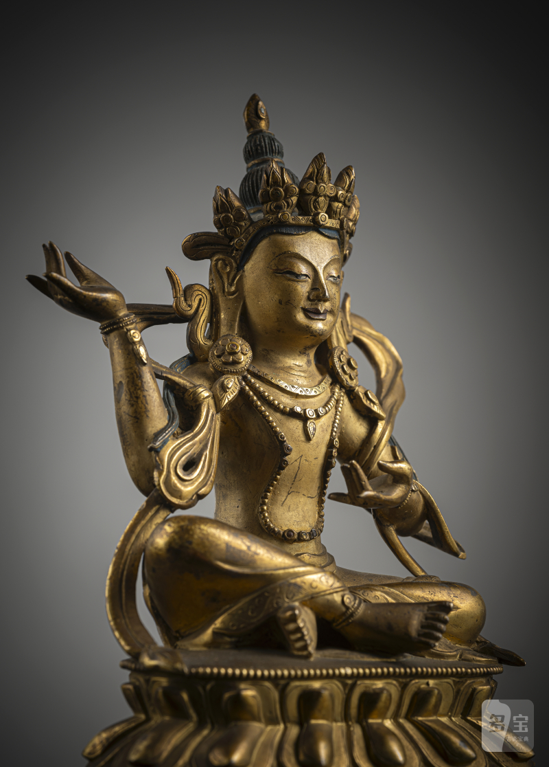 A gilt-bronze figure of a Bodhisattva - 图3